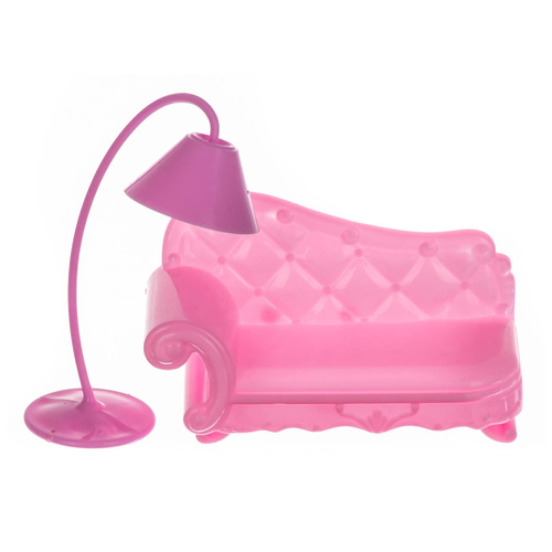 Háromszintes babaház erkéllyel - baba + 22 db bútor