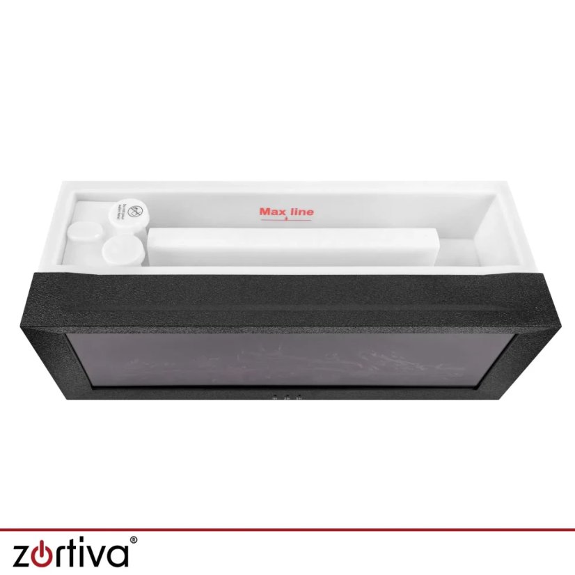 Aromadiffúzor és párásító LED-es kandallóhatással, 150 ml – fekete