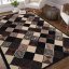 Covor ALFA cu model geometric pătrat - maro - Dimensiunea covorului: Lăţime: 200 cm | Lungime: 300 cm