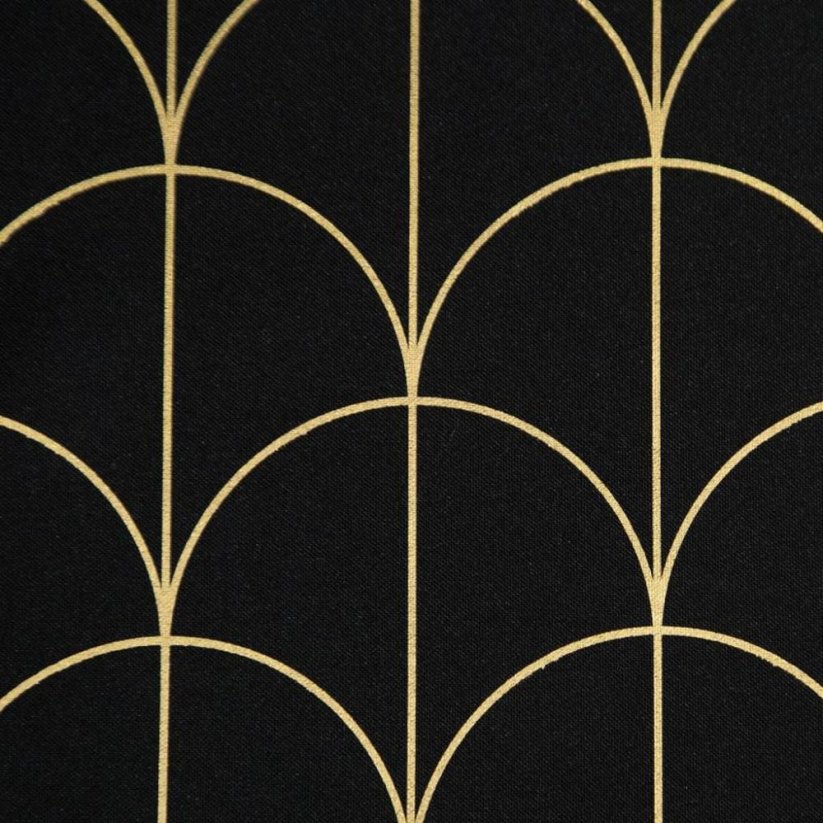 Fekete luxus függöny pamutszövetből 140 x 250 cm