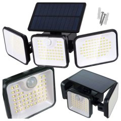Solarlampe 180 LED 550 lm mit Bewegungs- und Dämmerungssensor - IP65