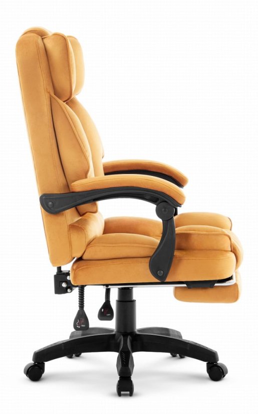 Ergonomikus irodai szék HC-1031 lábtartóval - mustársárga színben