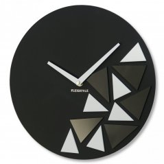 Елегантен часовник от черно акрилно стъкло, 30 см