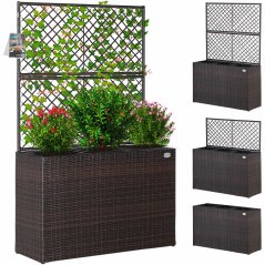 Polyrattan ültető növénytartó ráccsal
