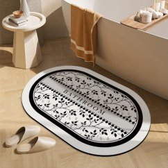 Tappeto da bagno, tappetino in stile vintage - 60 x 90 cm