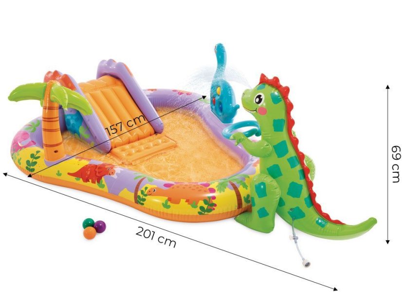 Felfújható gyermek vízi játszótér DINO PARK