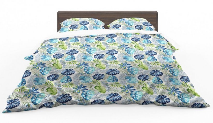 Obojstranné posteľné obliečky s motívom palmových listov