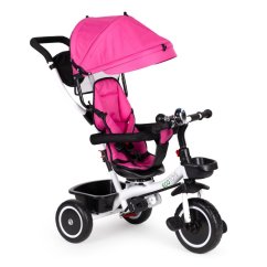 Dreirad, Kinderwagen in dunkelrosa ECOTOYS