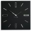 Schwarze Uhr BRILLIANT 30 cm mit silbernem Zubehör