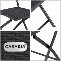 Sedie da giardino pieghevoli ROME in polyrattan - set di 2, portata 120 kg