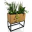 Луксозна саксия, изработена от гладък естествен дъб LOFT FIORINO 42X22X40 см