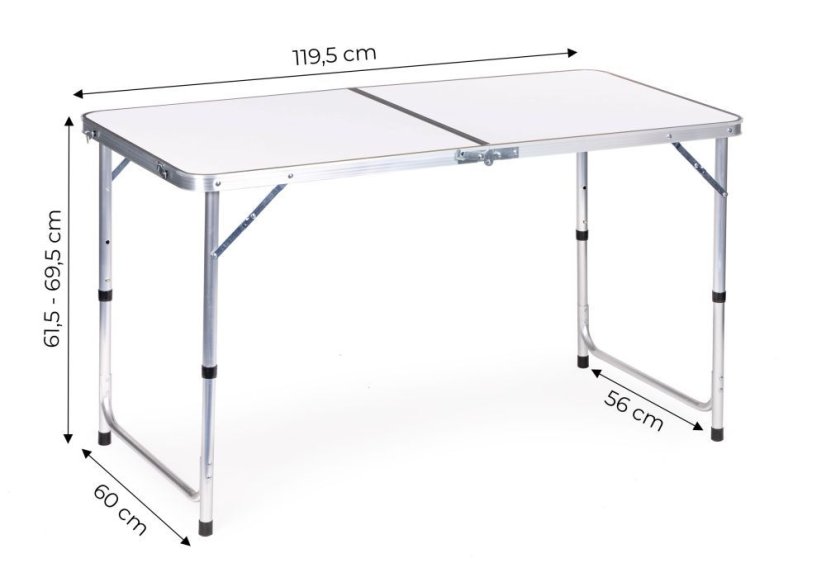 Klappbarer Catering-Tisch 119,5x60 cm weiß