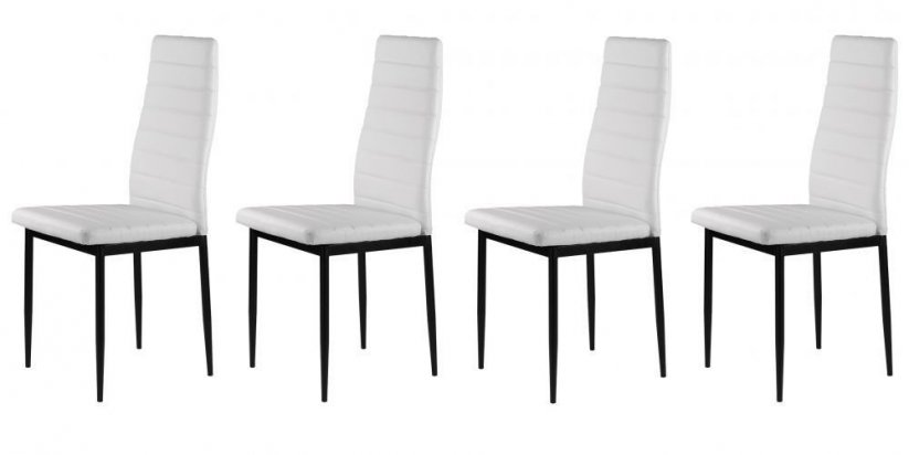 Sada 4 elegantních židlí v bílé barvě s nadčasovým designem