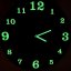 Minimalistische leuchtende Wanduhr - schwarz
