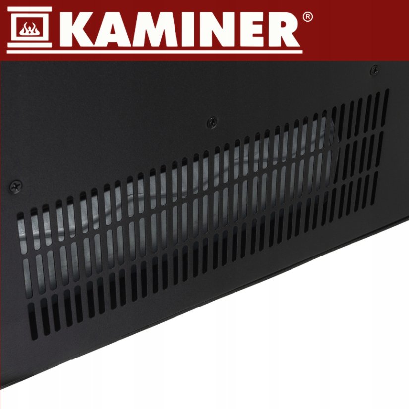 Elektrokamin KAMINER EMBEGO 2000W - Freistehender Kamin mit Ventilator und 3D-Feuereffekt