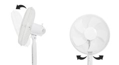 Ventilator stand 45 W cu telecomandă - alb