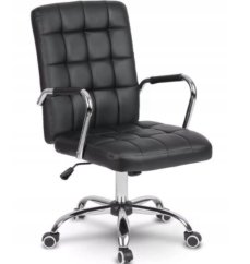 Čierne kožené kancelárske kreslo G401