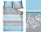Bavlnené posteľné obliečky v modrosivej kombinácii 