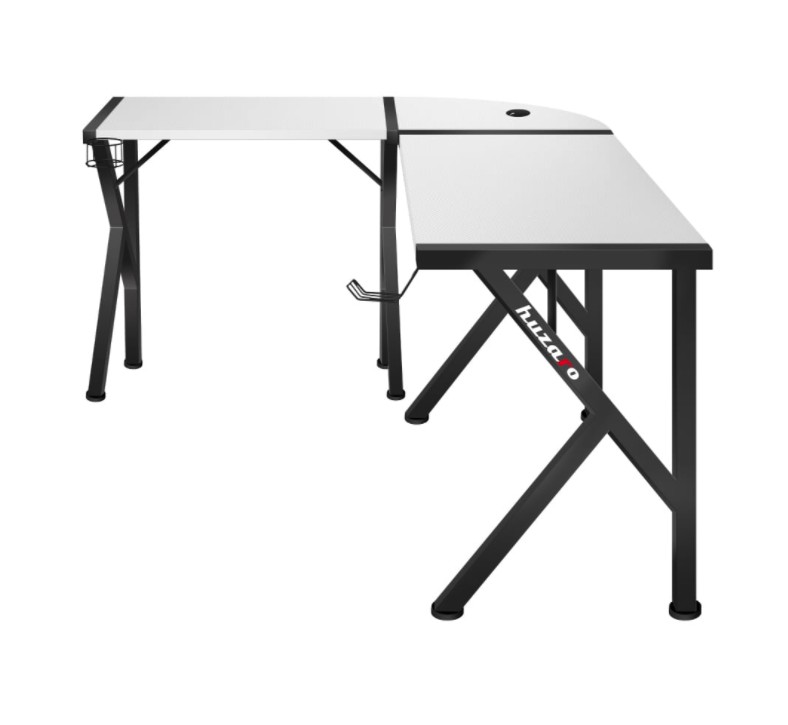 Priestranný rohový stôl HERO 6.3 v bielej farbe