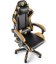 Štýlová herná stolička s masážnym vankúšom zlatej farby G265-GOLD