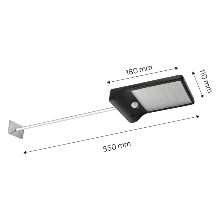 Solárna pouličná lampa + diaľkové ovládanie SMD LED 450 lm 99-090 NEO