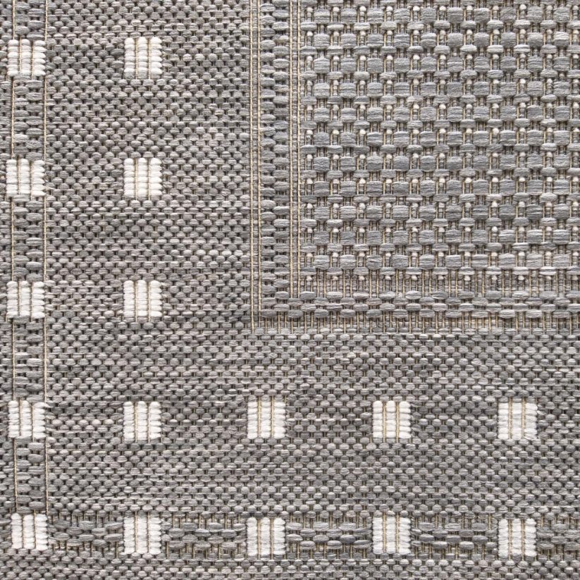 Luxus kétoldalas szürke szőnyeg dekoratív éllel - Méret: Szélesség: 80 cm | Hossz: 150 cm