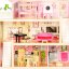 Casa delle bambole in legno rosa  Fairy Tale Ecotoys
