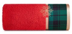 Asciugamano natalizio in cotone con bordo jacquard