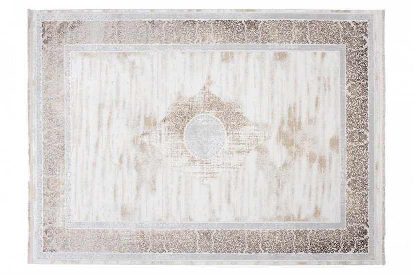 Jemný krémový koberec s ornamentmi