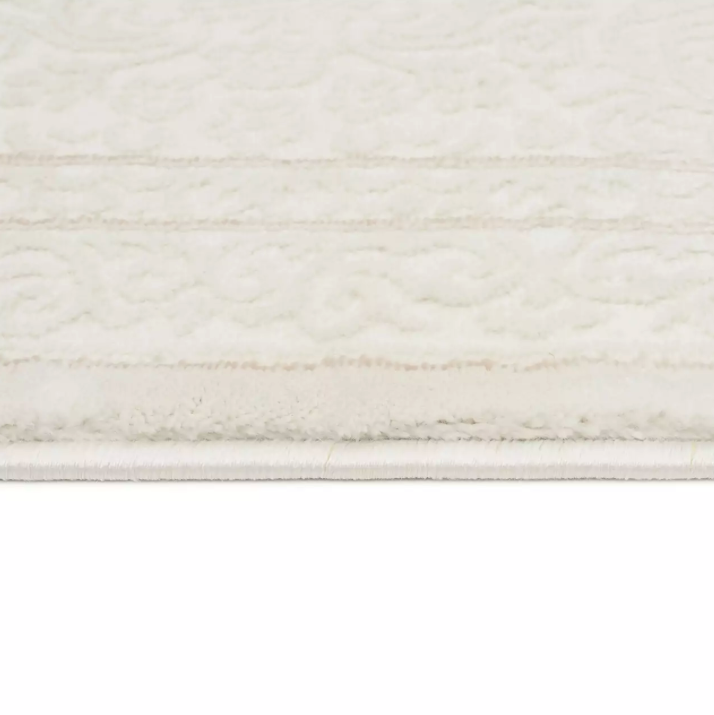 Modern fehér szőnyeg HERA PC45A finom dombornyomott mintával