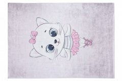 Детски килим с мотив на очарователна котка 