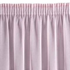 Ružová záclona ALMINA so zavesením na riasiacu pásku 140 x 270 cm