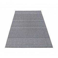 Šedý skandinávský koberec s jemným vzorováním