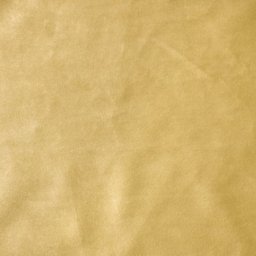 Zamatový záves s riasiacou páskou horčicovo žltej farby
