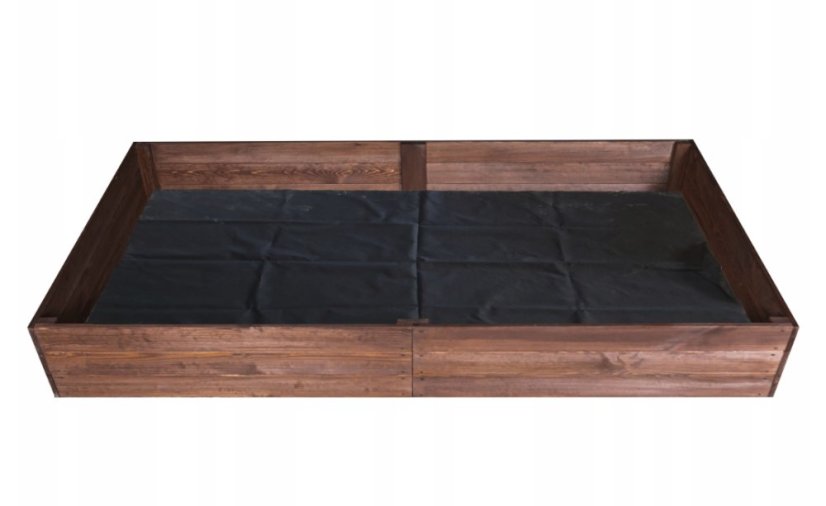 Естествено импрегнирано повдигнато дървено легло 200 x 100 x 27 cm