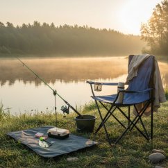 Turistická skládací židle modrá