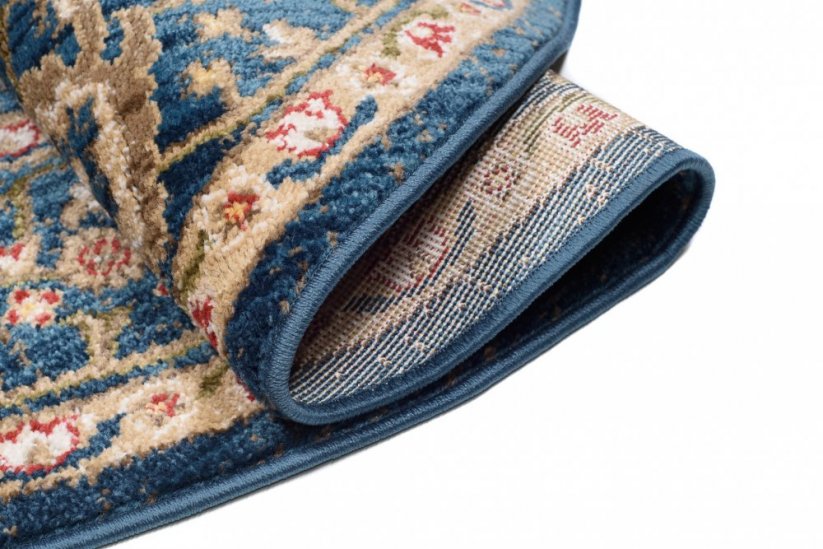 Kulatý vintage koberec v modré barvě - Rozměr koberce: Šírka: 170 cm