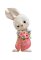 Wandaufkleber adorable Hase mit Blumen 117 x 70 cm