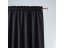 Черна едноцветна завеса с перделик 140 х 280 см