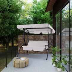 Altalena da giardino CASARIA® blu, con copertura protettiva KINGSLEEVE®
