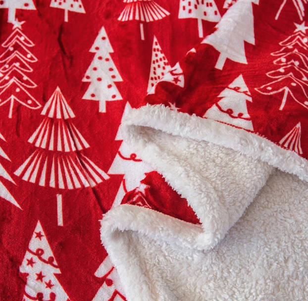 Teplá obojstranná deka s vianočným motívom