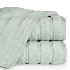 Handtuch GLORY in zartem Grün, mit Veloursrand und glänzendem Faden
