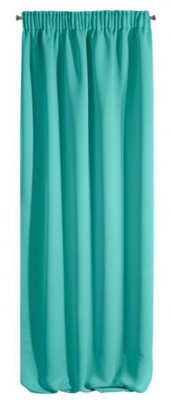 Luxusné jednofarebné závesy v tyrkysovej farbe 135 x 270 cm
