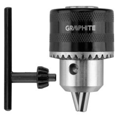 GRAPHITE fogazott fúrótokmány, 1,5–13 mm, 1/2"–20 UNF, kulccsal
