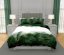 Cearșafuri din bumbac satinat cu model abstract verde-auriu - Mărimea: 3 časti: 1ks 220x200 + 2ks 70x80