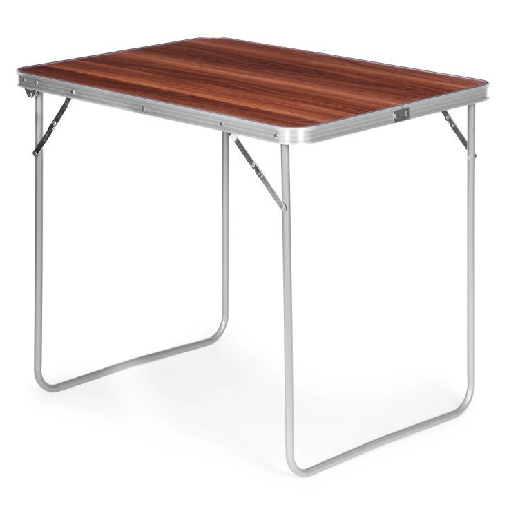 Skládací cateringový stůl 80x60 cm s imitací dřeva
