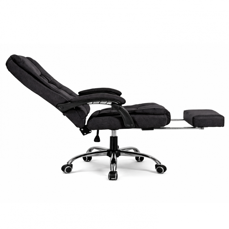 Kancelářská židle BOSS s podnožkou - černá látka