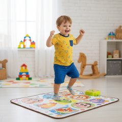 Interaktive musikalische Tanzmatte für Kinder mit Tiermotiven und LED-Lichtern