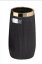 Runder Satz Bad-Accessoires in Schwarz mit goldenen Details