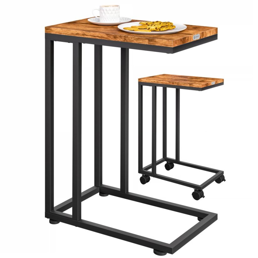 Beistelltisch mit WPC-Platte - 65,5 x 50 x 40 cm